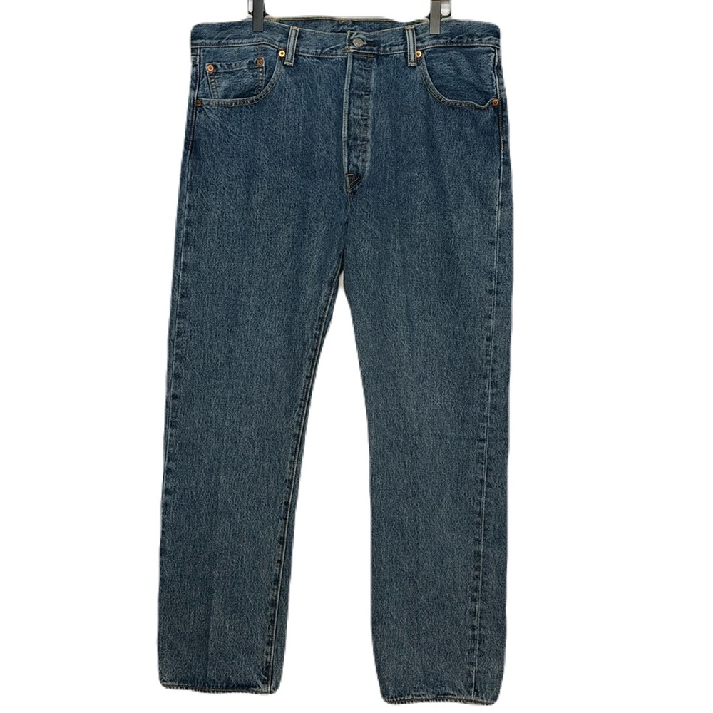 Levi's 501 Classic Straight Leg Jeans 38 X 32 Button Fly Mid Wash Unisex